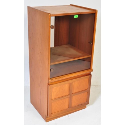 784 - Nathan Squares Pattern hi-fi Cabinet. A mid century retro Nathan Furniture teak wood  side cabinet (... 