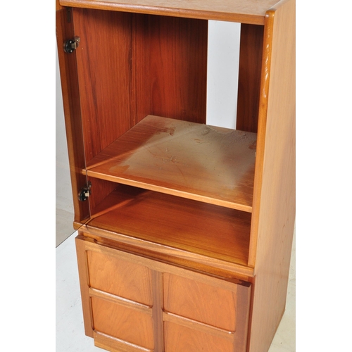 784 - Nathan Squares Pattern hi-fi Cabinet. A mid century retro Nathan Furniture teak wood  side cabinet (... 