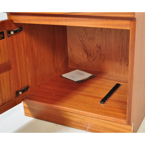 784 - Nathan Squares Pattern hi-fi Cabinet. A mid century retro Nathan Furniture teak wood  side cabinet (... 