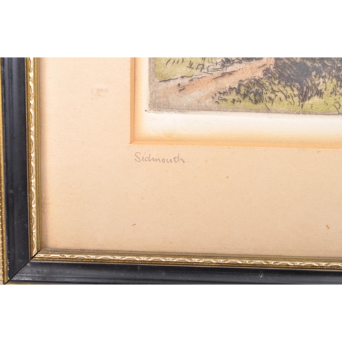 977 - Walter Henry Sweet (1899-1943) Sidmouth looking east. Signed in Pencil. Gallery blind stamps. Framed... 