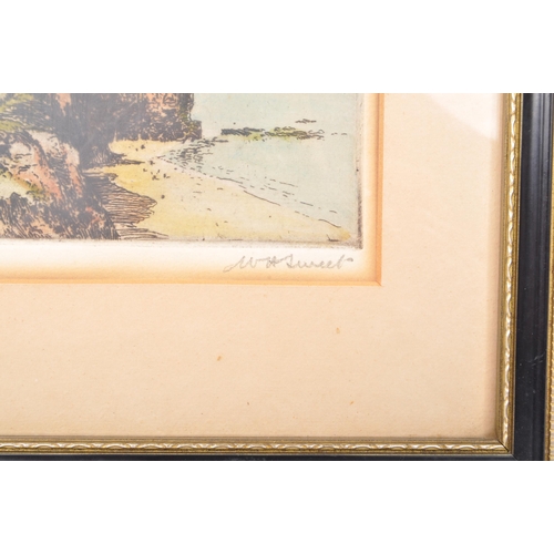 977 - Walter Henry Sweet (1899-1943) Sidmouth looking east. Signed in Pencil. Gallery blind stamps. Framed... 