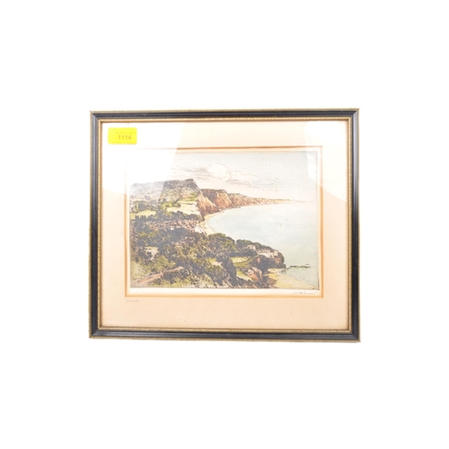 977 - Walter Henry Sweet (1899-1943) Sidmouth looking east. Signed in Pencil. Gallery blind stamps. Framed... 