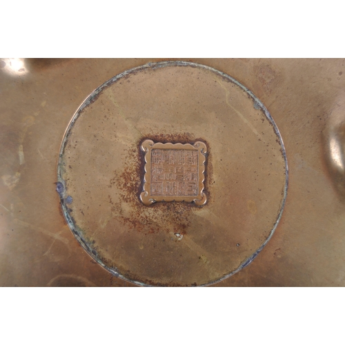 1 - A large 19th Century Chinese bronze Oriental temple size prayer bowl censer ding. Relief cast decora... 