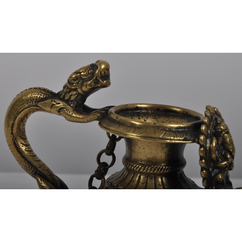 140 - A 19th century Nepalese ritual butter lamp – Sukunda. Cast and chiselled bronze of baluster form and... 