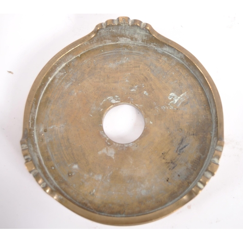 171 - A Chinese twin handled bronze incense burner.   With asynchronous floral décor to surround, depictin... 