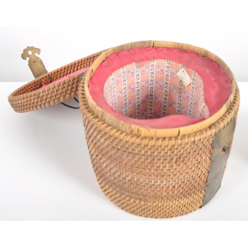 174 - A 19th Century Chinese Cantonese export porcelain famille rose medallion teapot held within the orig... 