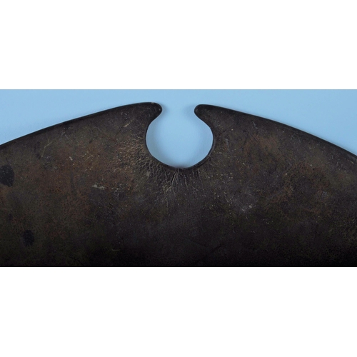 60 - A 19th Century Sudanese Sudan Beja Tribe tribal circular hide leather shield of elephant / hippopota... 