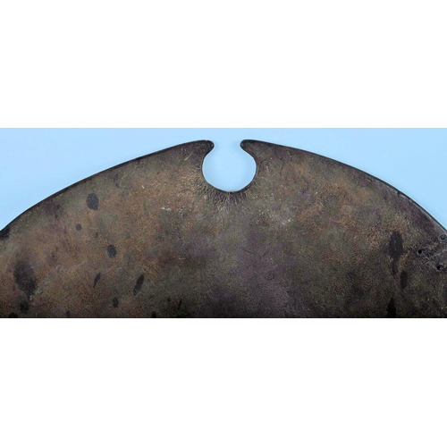 60 - A 19th Century Sudanese Sudan Beja Tribe tribal circular hide leather shield of elephant / hippopota... 