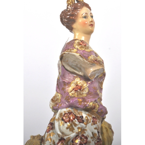 1 - A series of four 18th Century porcelain figures - likely Chelsea / Derby or similar. Depicts classic... 