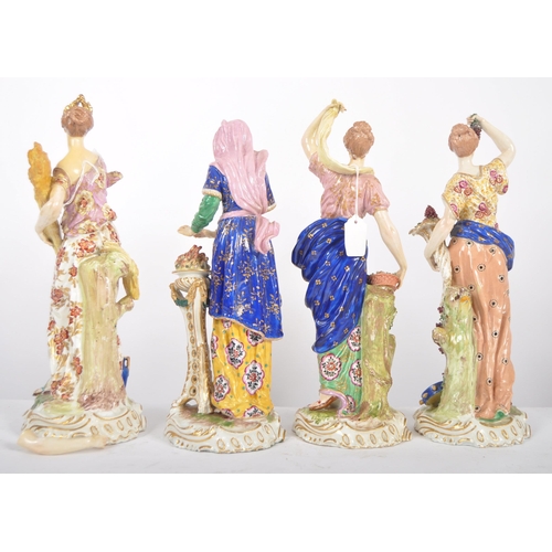 1 - A series of four 18th Century porcelain figures - likely Chelsea / Derby or similar. Depicts classic... 