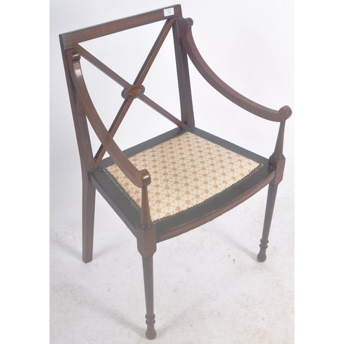 103 - Manner of Cornelius V Smith - A 19th Century Victorian mahogany armchair / side occasional bedroom c... 