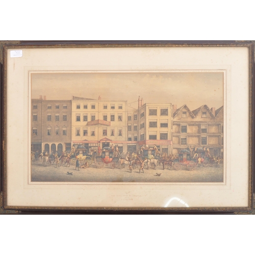 133 - After Maggs - A large 19th century coloured engraving print depicting a local interest Bristol stree... 