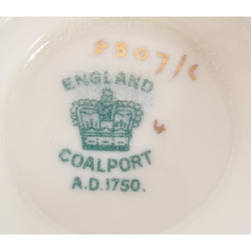 139 - An early 19th Century George III Coalport 35 x piece porcelain tea service comprising saucers, side ... 