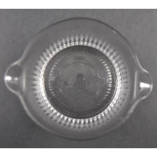 152 - A set of six early 19th Century George III cut glass double lip rinsers. Circular form with twin pou... 