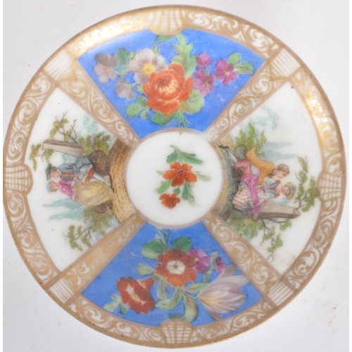 16 - A collection of 19th & 20th Century porcelain ceramics to include a Meissen continental chocolate cu... 