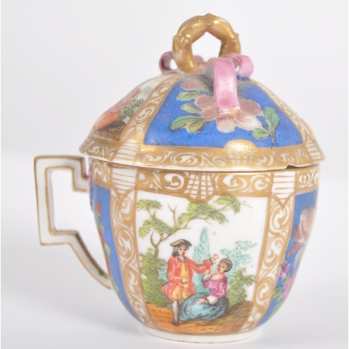 16 - A collection of 19th & 20th Century porcelain ceramics to include a Meissen continental chocolate cu... 