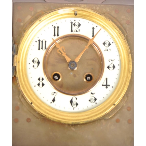 17 - A 19th Century French Japy Freres unusual wall clock. Central dial with white enamel Roman numeral c... 