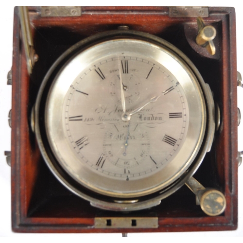 170 - A 19th century two day marine chronometer by A Johannsen & Co. London. The 4in. silvered dial signed... 