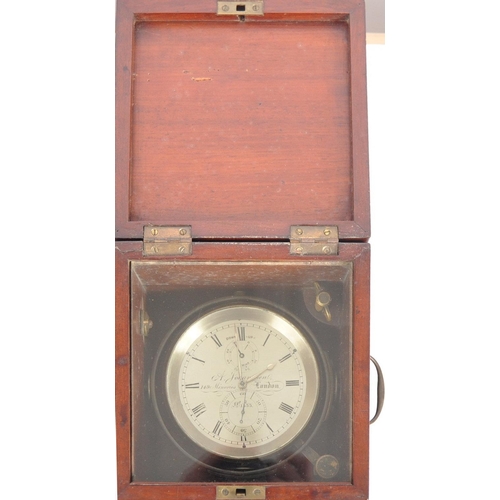 170 - A 19th century two day marine chronometer by A Johannsen & Co. London. The 4in. silvered dial signed... 