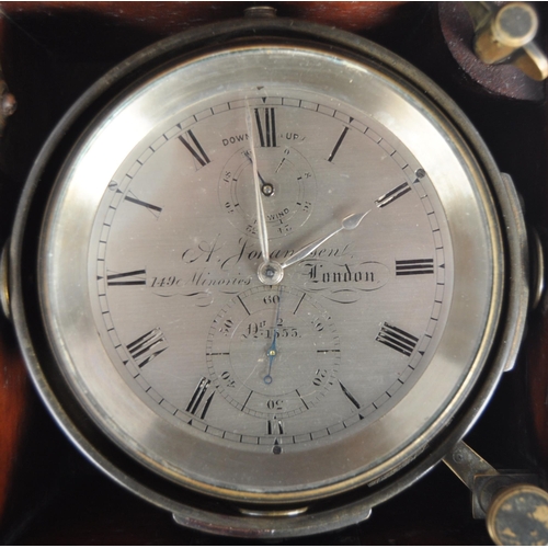 170 - A 19th century two day marine chronometer by A Johannsen & Co. London. The 4in. silvered dial signed... 