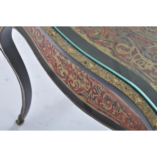 220 - A 19th Century French Boulle Work / Boullework side occasional table. Red tortoiseshell with brass i... 