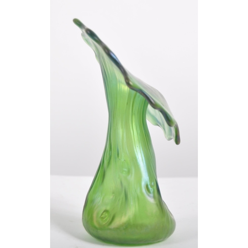 224 - A 19th / 20th Century Loetz / Lötz Art Nouveau Green Glass Creta Rusticana Vase. Made by Loetz Glass... 