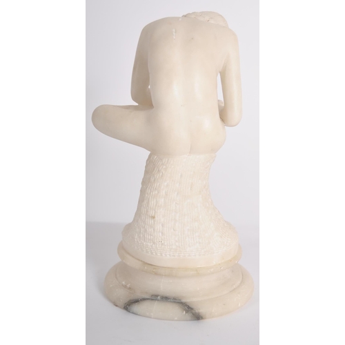 265 - A 19th Century Italian Grand Tour white marble alabaster figurine depicting the boy with thorn in fo... 