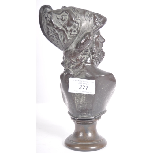 277 - A 19th Century Italian Grand Tour bronze sculpture bust depicting Ajax. The figurine being relief de... 