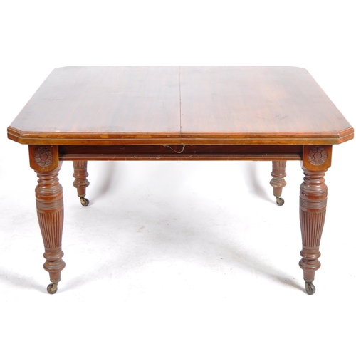 284 - A large 19th Century Victorian mahogany extendable dining table and near matching set of  ten of cha... 