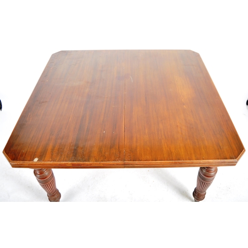 284 - A large 19th Century Victorian mahogany extendable dining table and near matching set of  ten of cha... 