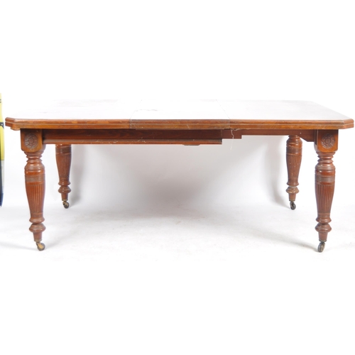 284 - A large 19th Century Victorian mahogany extendable dining table and near matching set of  ten of cha... 