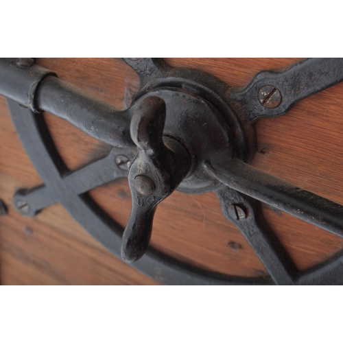 294 - A 19th Century Victorian mahogany library lectern stand having an adjustable mahogany stand raised o... 