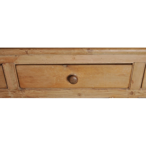 3 - 19th century Victorian large pine ' dog kennel ' Welsh dresser. The large base with central dog kenn... 