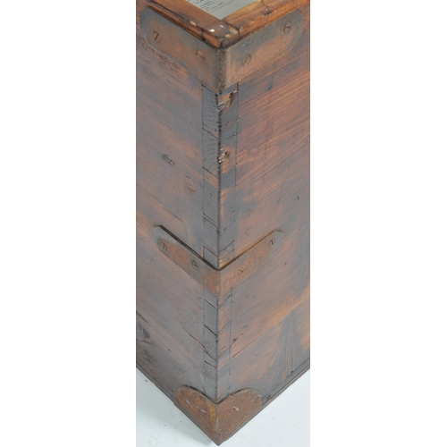 30 - A mid 19th Century Military Campaign mahogany and pine silver chest trunk box. Typical form with not... 