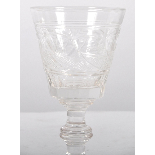 306 - A collection of 10 x 19th century glassware. To include: four cut glass syllabub glasses, 4 x cut gl... 