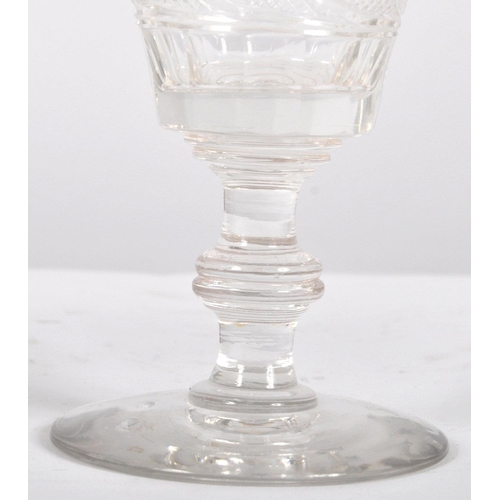 306 - A collection of 10 x 19th century glassware. To include: four cut glass syllabub glasses, 4 x cut gl... 