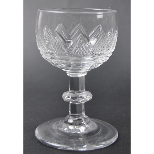 306 - A collection of 10 x 19th century glassware. To include: four cut glass syllabub glasses, 4 x cut gl... 