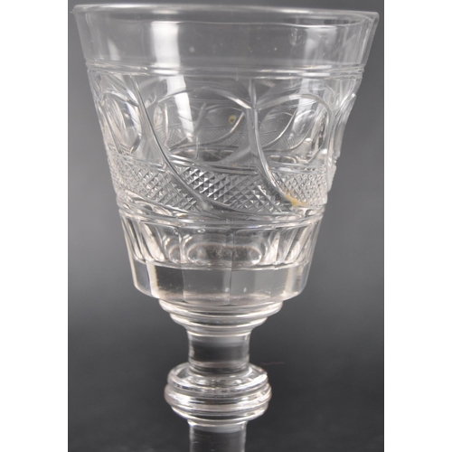 326 - A collection of 6 x 19th century hand blown and hand cut port / small wine glasses. Approximately 11... 