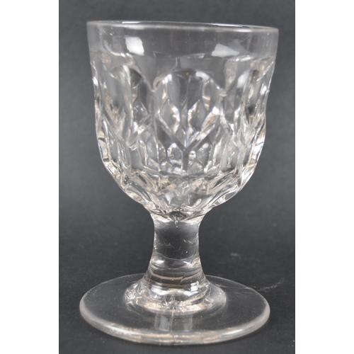 346 - A collection of 19th century glassware. To include rummers and large ale glasses with moulded decora... 