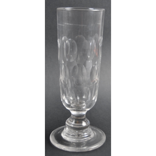 346 - A collection of 19th century glassware. To include rummers and large ale glasses with moulded decora... 