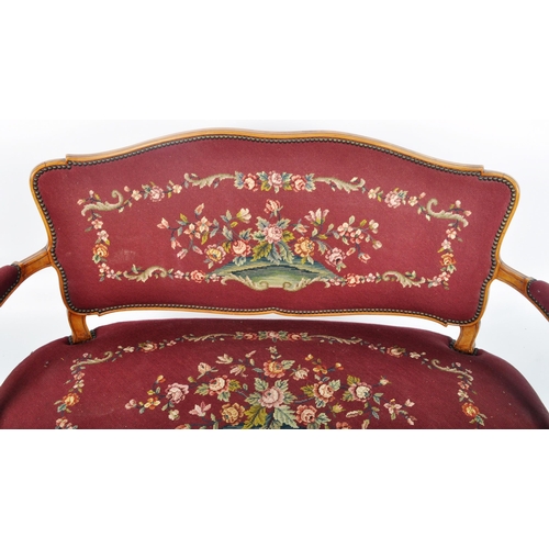 433 - A 19th Century Swedish three pieces walnut framed salon suite comprising of a two seater canape / so... 