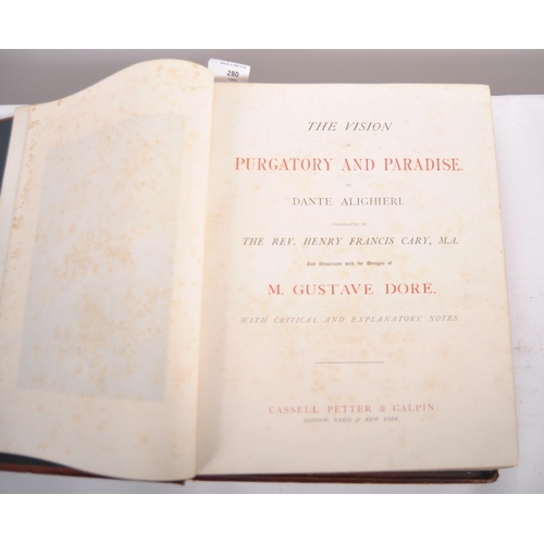 442 - The Vision of Purgatory and Paradise & Dante's Inferno, both books translated by the Rev. Henry Fran... 