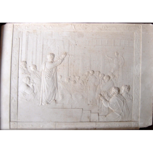 460 - John Henning (Scottish 1771-1851) - A rare set of seven white plaster relief plaques after Raphael d... 