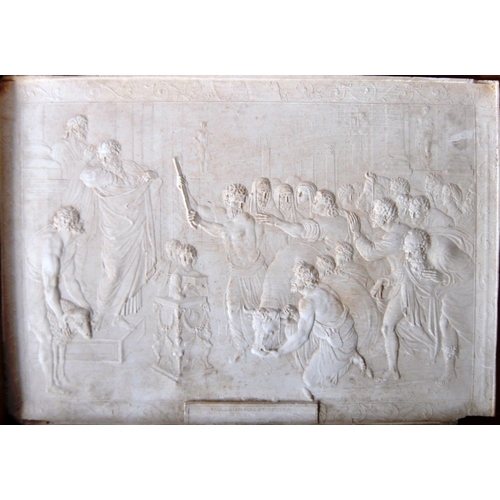 460 - John Henning (Scottish 1771-1851) - A rare set of seven white plaster relief plaques after Raphael d... 