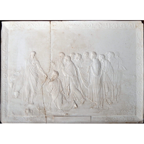 460 - John Henning (Scottish 1771-1851) - A rare set of seven white plaster relief plaques after Raphael d... 