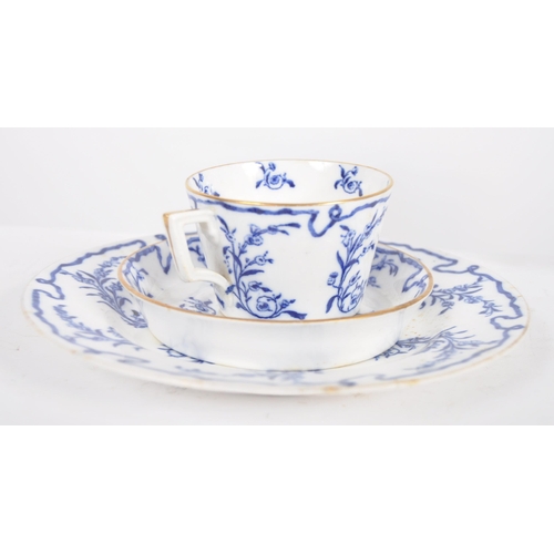 466 - A 19th Century Copeland blue & white porcelain afternoon tea service. Comprises two cups with saucer... 