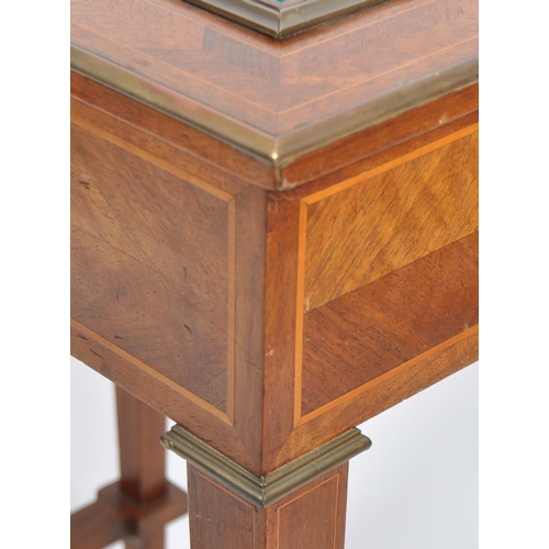 469 - A 19th Century continental French Empire walnut planter of square form having a central lift out tra... 