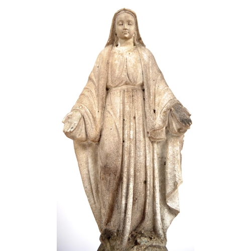 477 - A 19th Century religious ecclesiastical white marble statue depicting Jesus Christ. Typical form mod... 