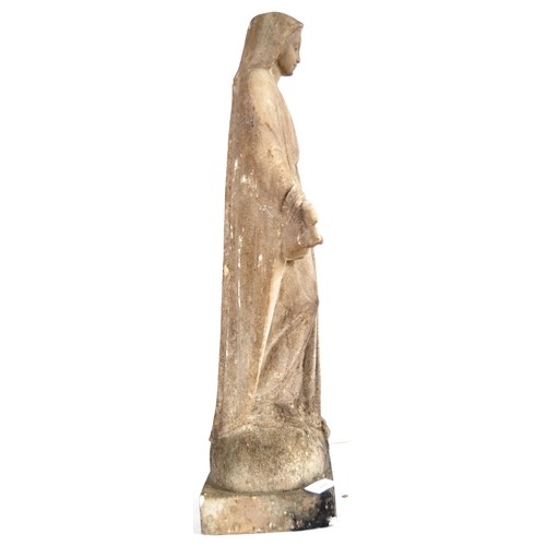 477 - A 19th Century religious ecclesiastical white marble statue depicting Jesus Christ. Typical form mod... 