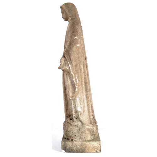 477 - A 19th Century religious ecclesiastical white marble statue depicting Jesus Christ. Typical form mod... 